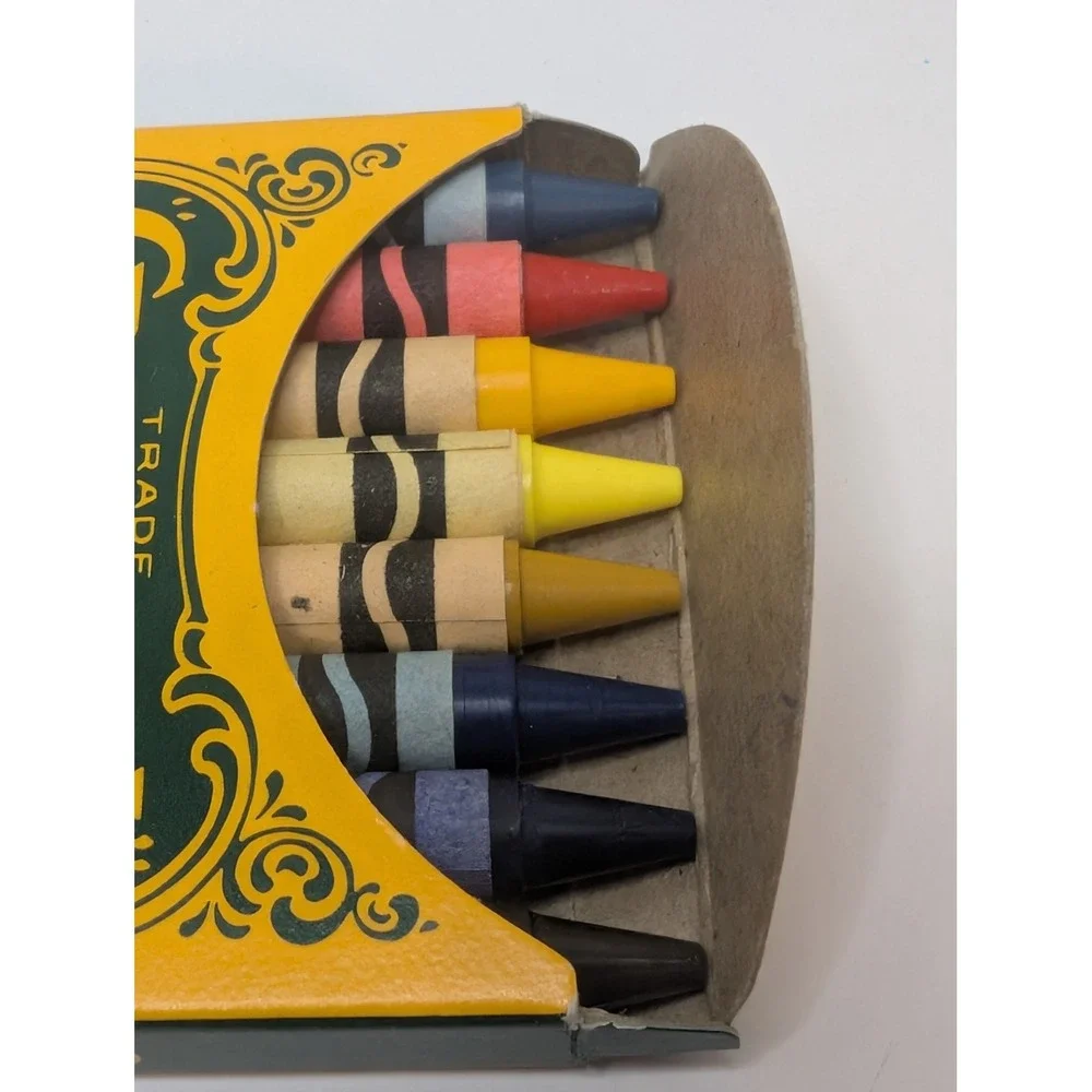 Vintage‎ 1991 Crayola Collector's Colors Limited Edition Tin 64 Box & Retired 8
